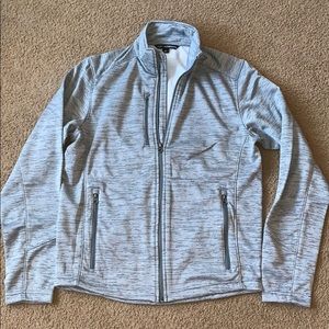 PORT AUTHORITY MENS gray zip up SZ.S
